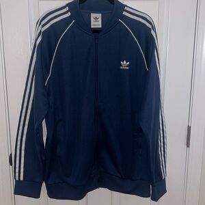 Adidas zipup jacket in blue